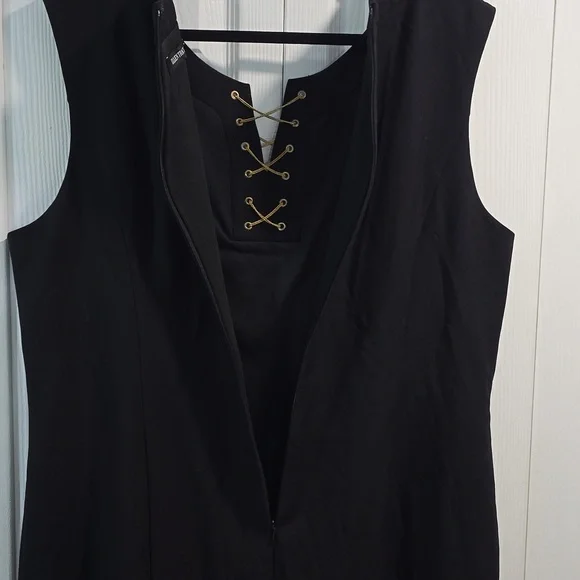 Ellen Tracy Black Dress with Gold Accents - Picture 15 of 16